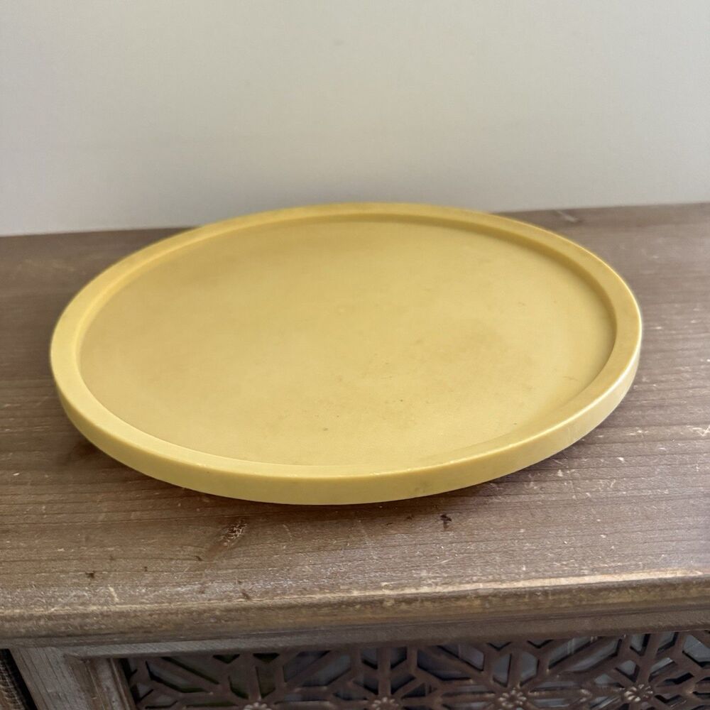 Vintage Rubbermaid 10.5” Lazy Susan Harvest Yellow Gold Rotating Swivel